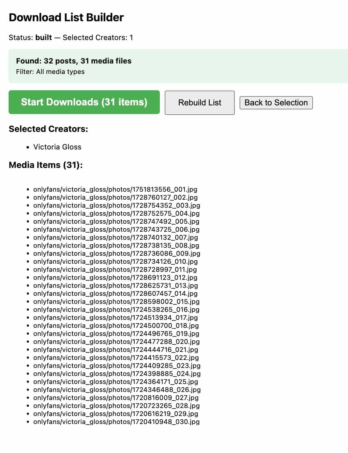 Onlyfans Downloader automatic media detection
