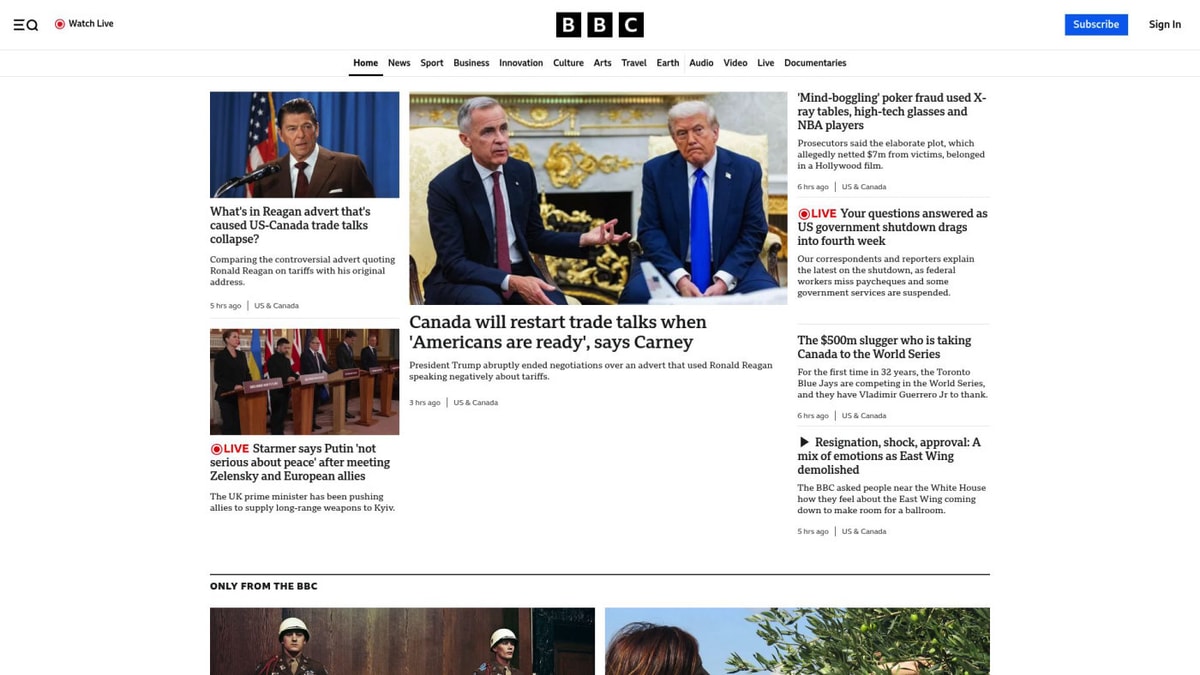 BBC Downloader website homepage