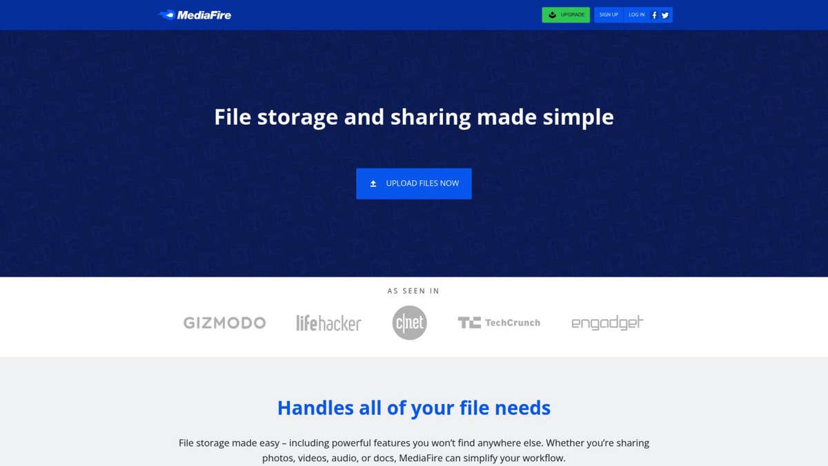 MediaFire Downloader website homepage