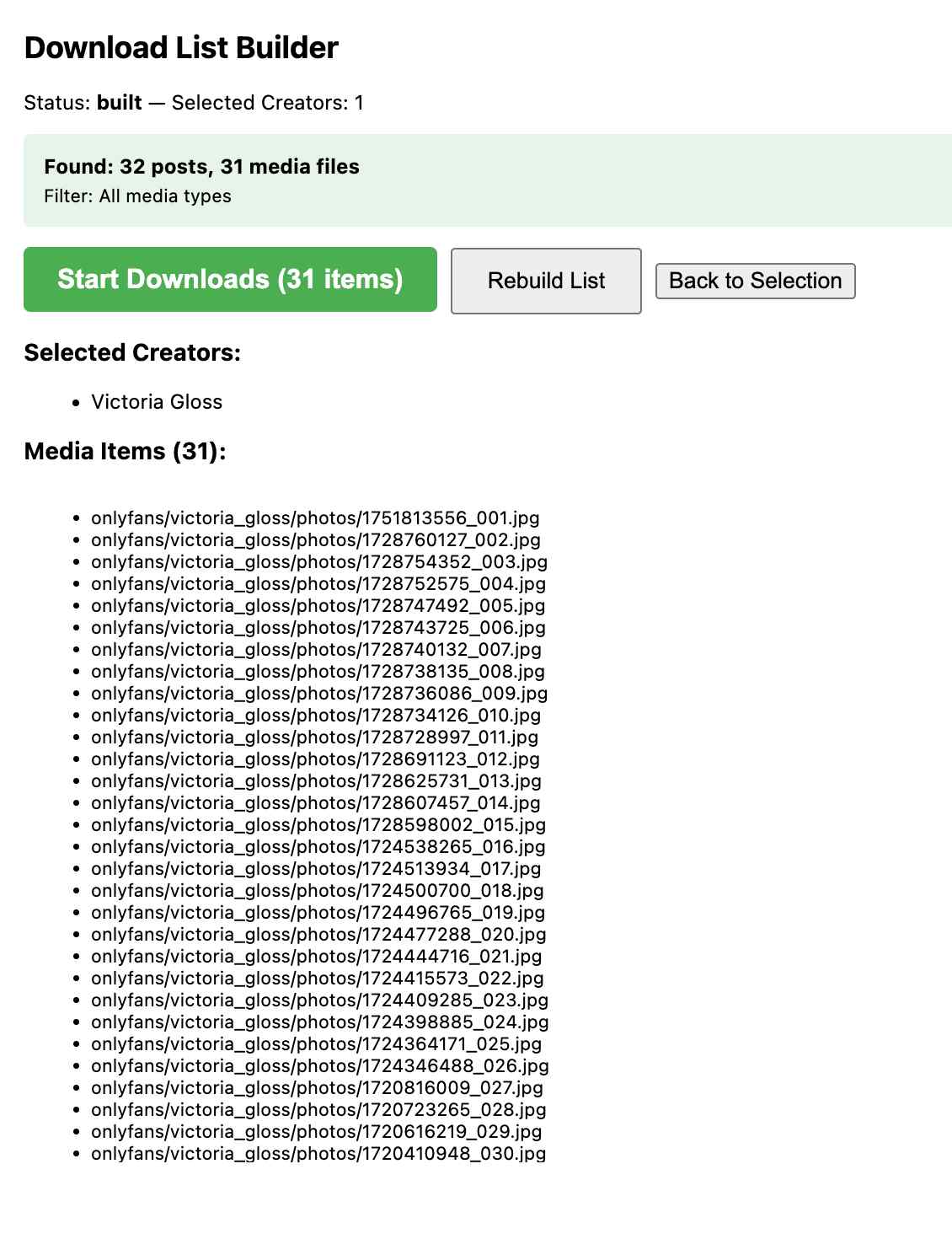 Onlyfans Downloader automatic media detection