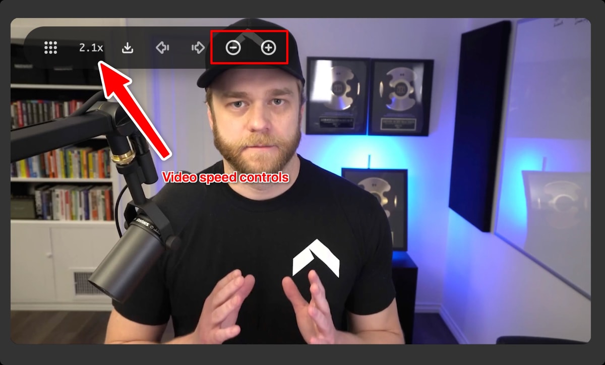 SERP Video Tools playback speed controls