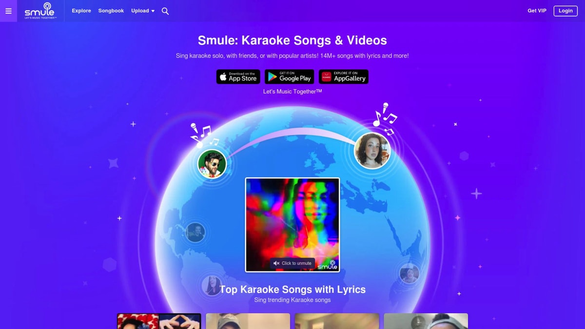 Smule Downloader website homepage