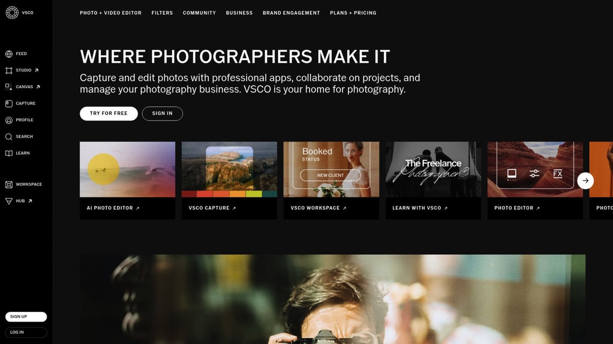 VSCO Downloader website homepage