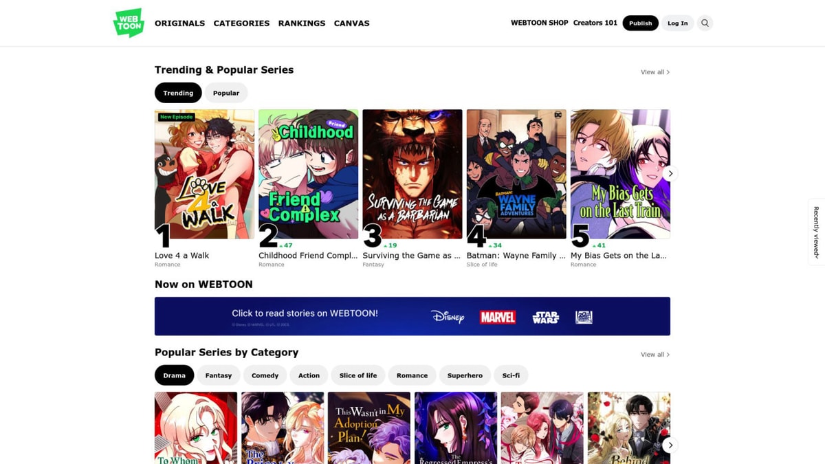 Webtoon Downloader website homepage