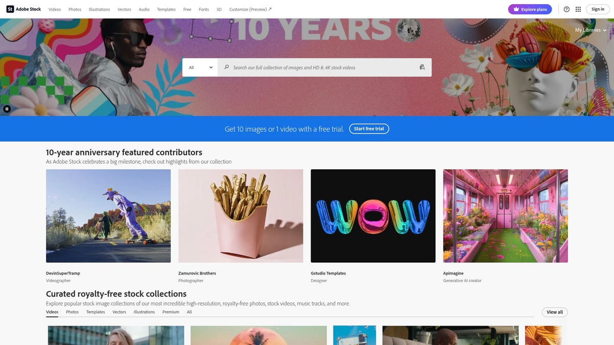 Adobe Stock Downloader website preview