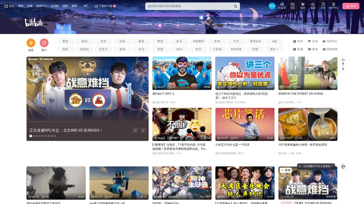 Bilibili Downloader website preview