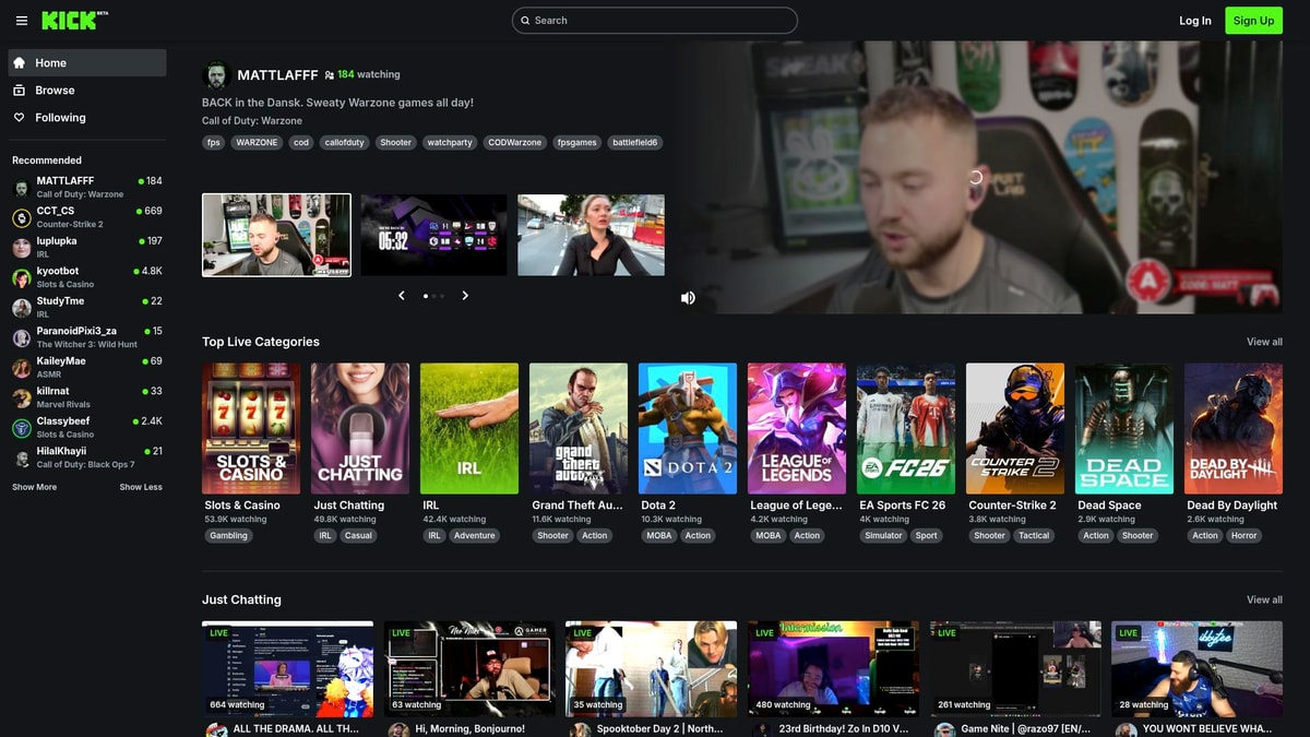 Kick Clip Downloader website preview