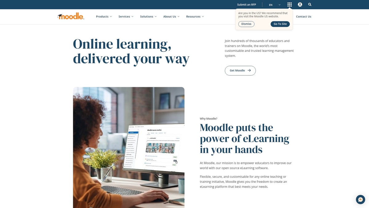 Moodle Downloader website preview
