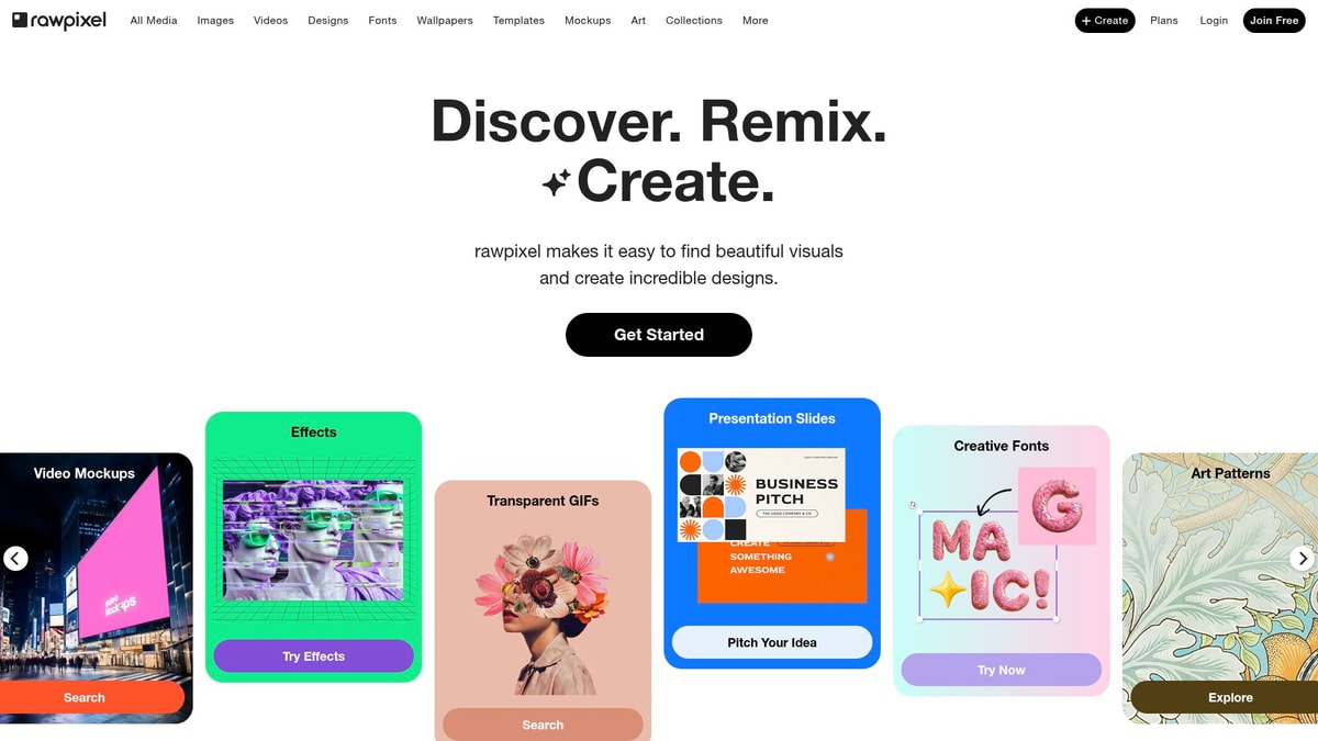 Rawpixel Downloader website preview