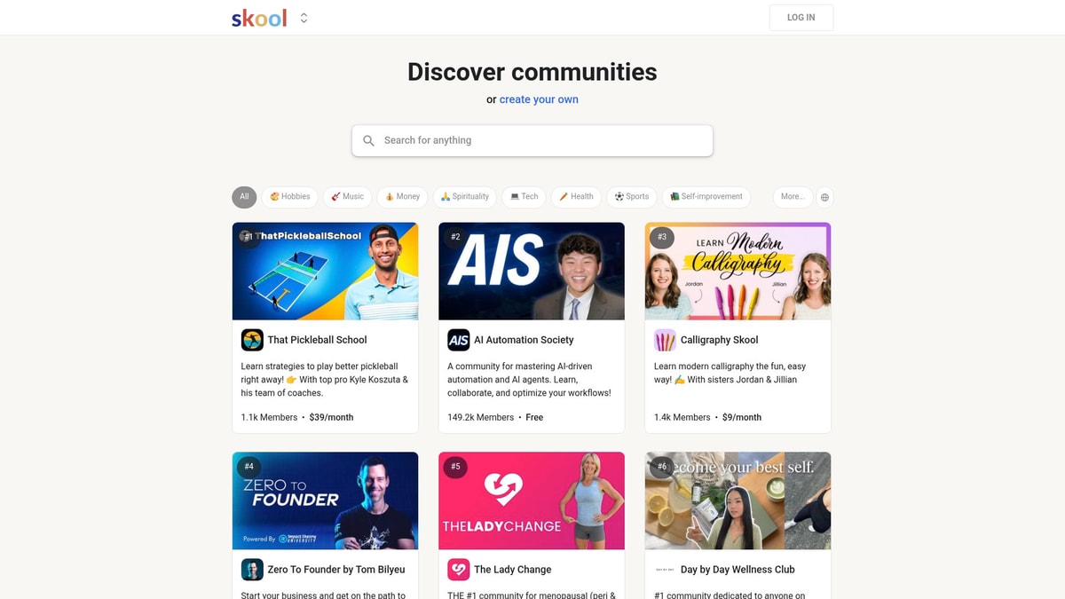 Skool Video Downloader website preview