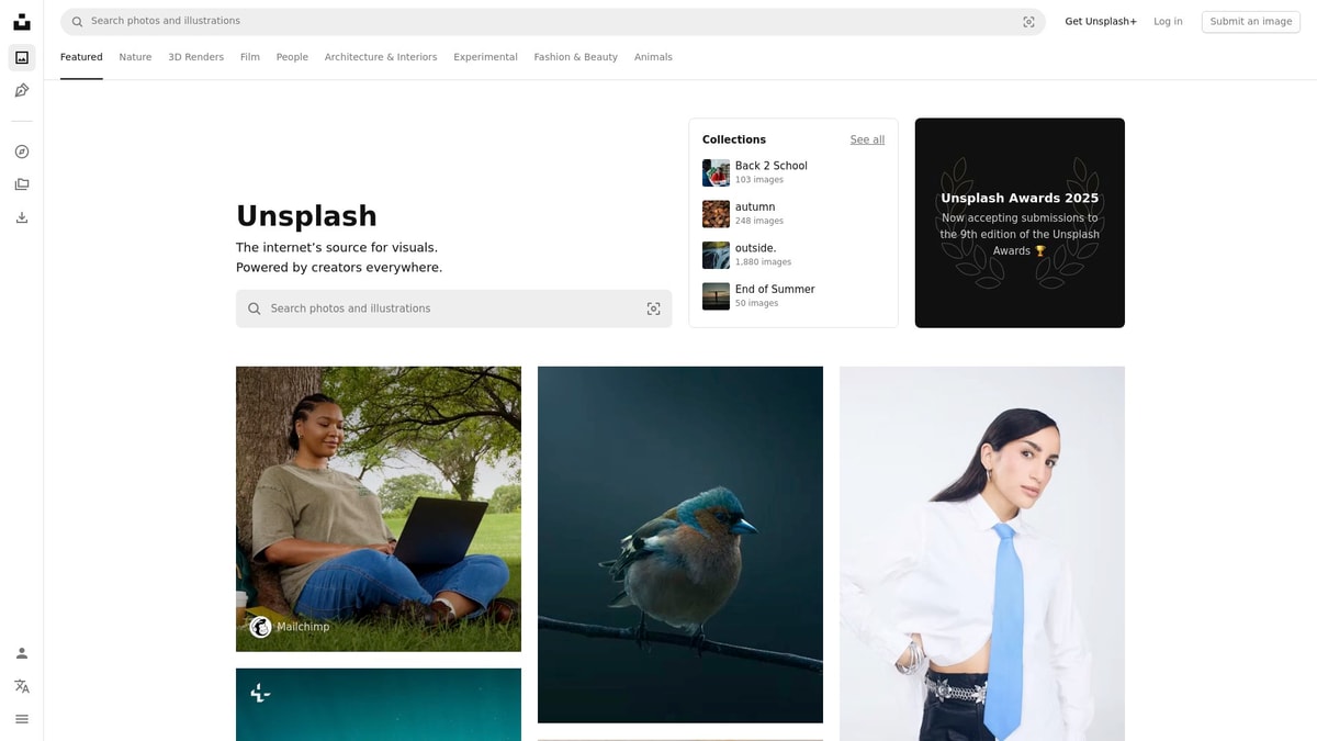 Unsplash Downloader website preview